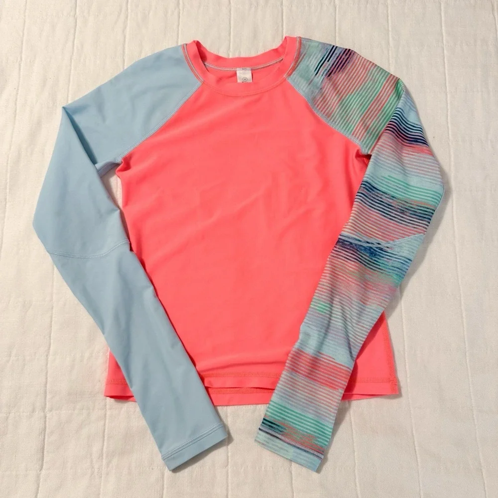 Ivivva by Lululemon Rash Guard Sun Swim Shirt Top‎ Girl's 10 Long Sleeve